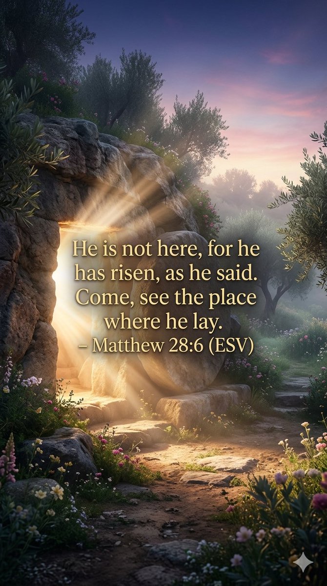 DailyBrdGospels's tweet photo. Death could not hold Him. Our hope is alive! 🕊️ "He is not here, for he has risen, as he said." - Matthew 28:6. Type 'AMEN' if you serve a living Savior! 🙌 #Resurrection #HeIsRisen #Faith https://t.co/5WBIqfdZoj