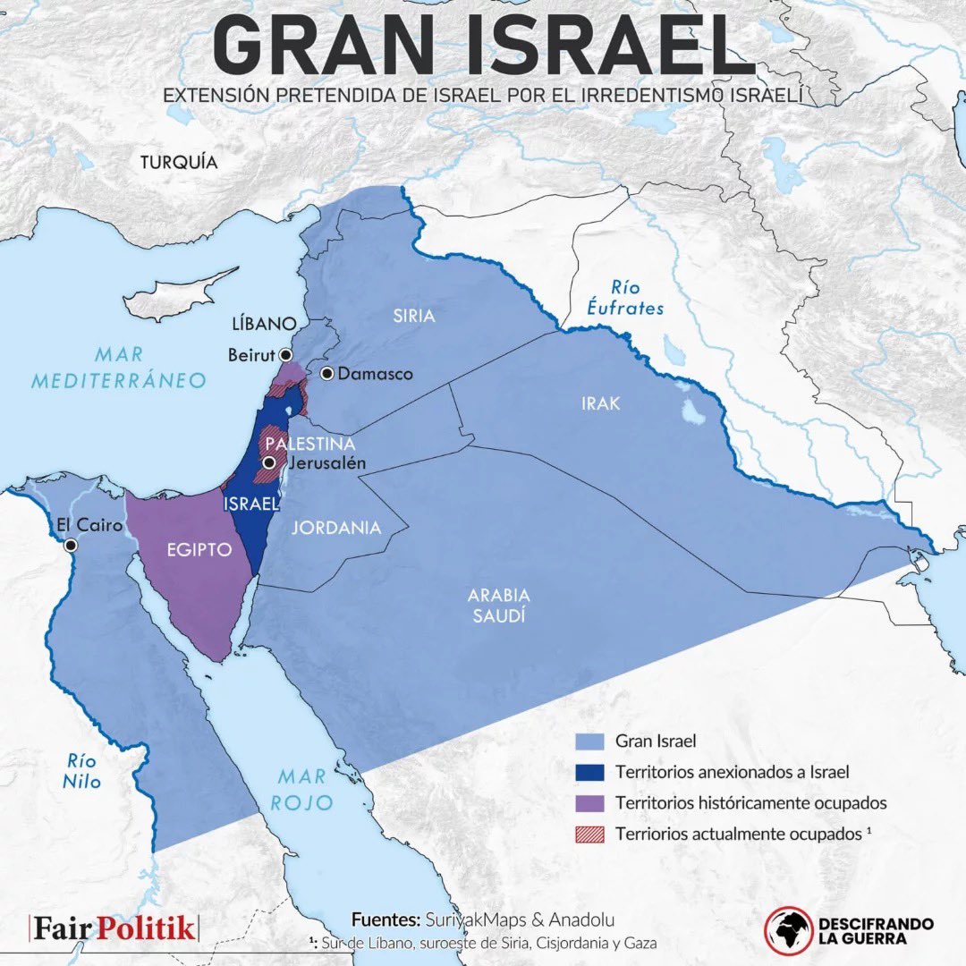 rmndlcruz's tweet photo. ¡EL SIONISMO ES EL CANCER DEL MUNDO! 

Todo esta guerra es por las irrisorias pretensiones de este grupo de fanáticos fundamentalistas religiosos que con su política neocolonial pretende materializar su expansión territorial del nuevo Israel. 

Todo esto conducirá al mundo a un cataclismo donde ellos (los sionistas) no estarán inmunes.