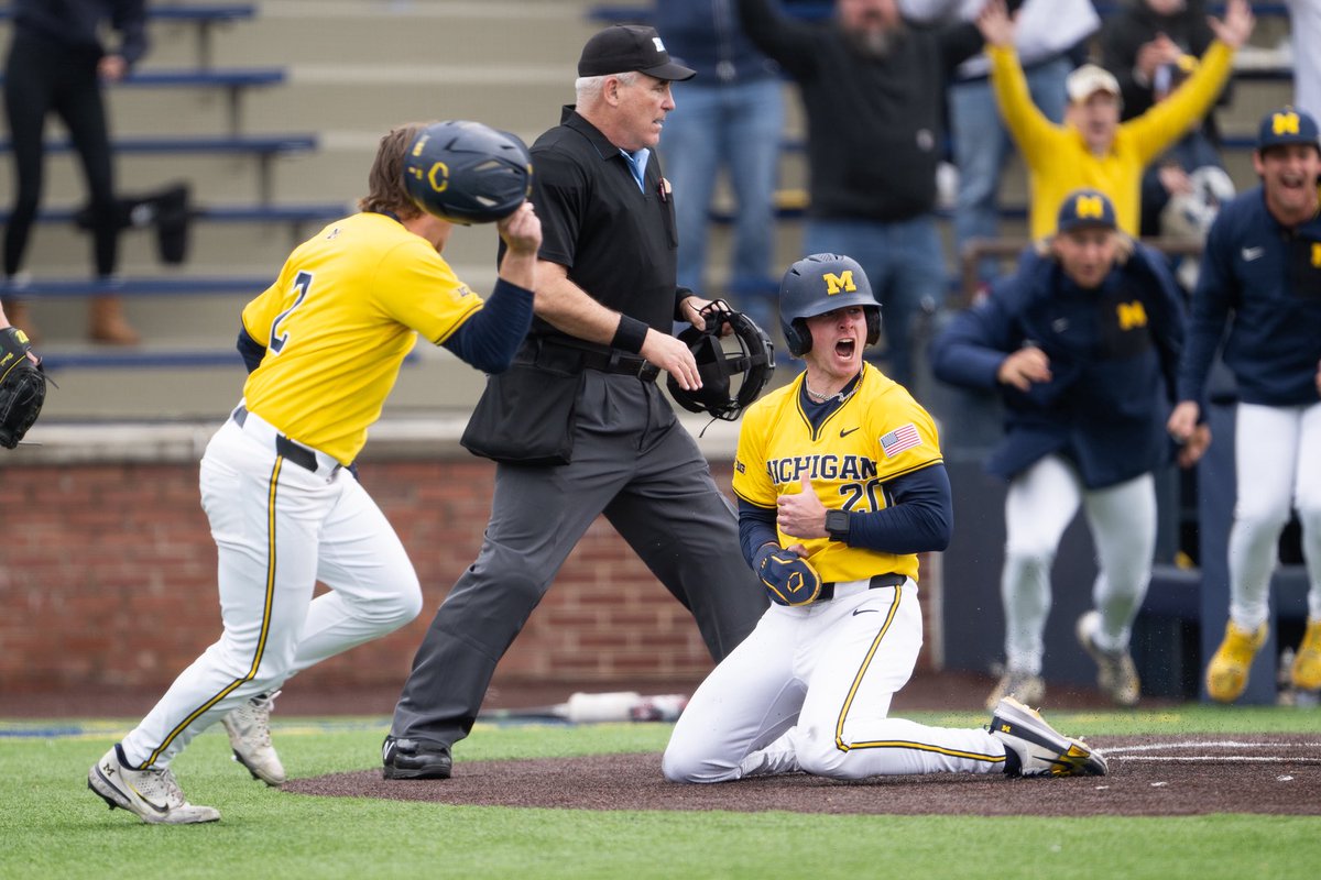 umichbaseball's tweet photo. Couldn’t have scripted it any better! 

#GoBlue https://t.co/zig8CRXgGc