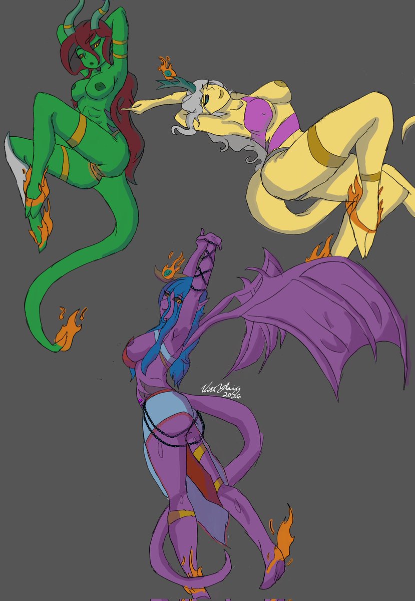 VoxiTheIncubus's tweet photo. So here is to the first actually proud of completing piece. #nsfw #dnd #teifling #humanmade https://t.co/FgdndgWpwM