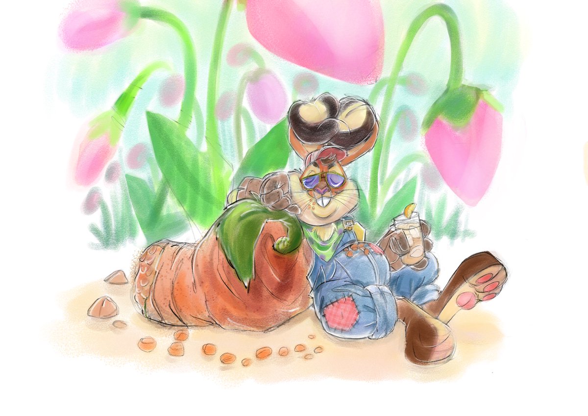 OceanTiger11's tweet photo. A little break in the warm sunshine ☀️🥕🐾Happy Spring! https://t.co/q9GqmHVmh0