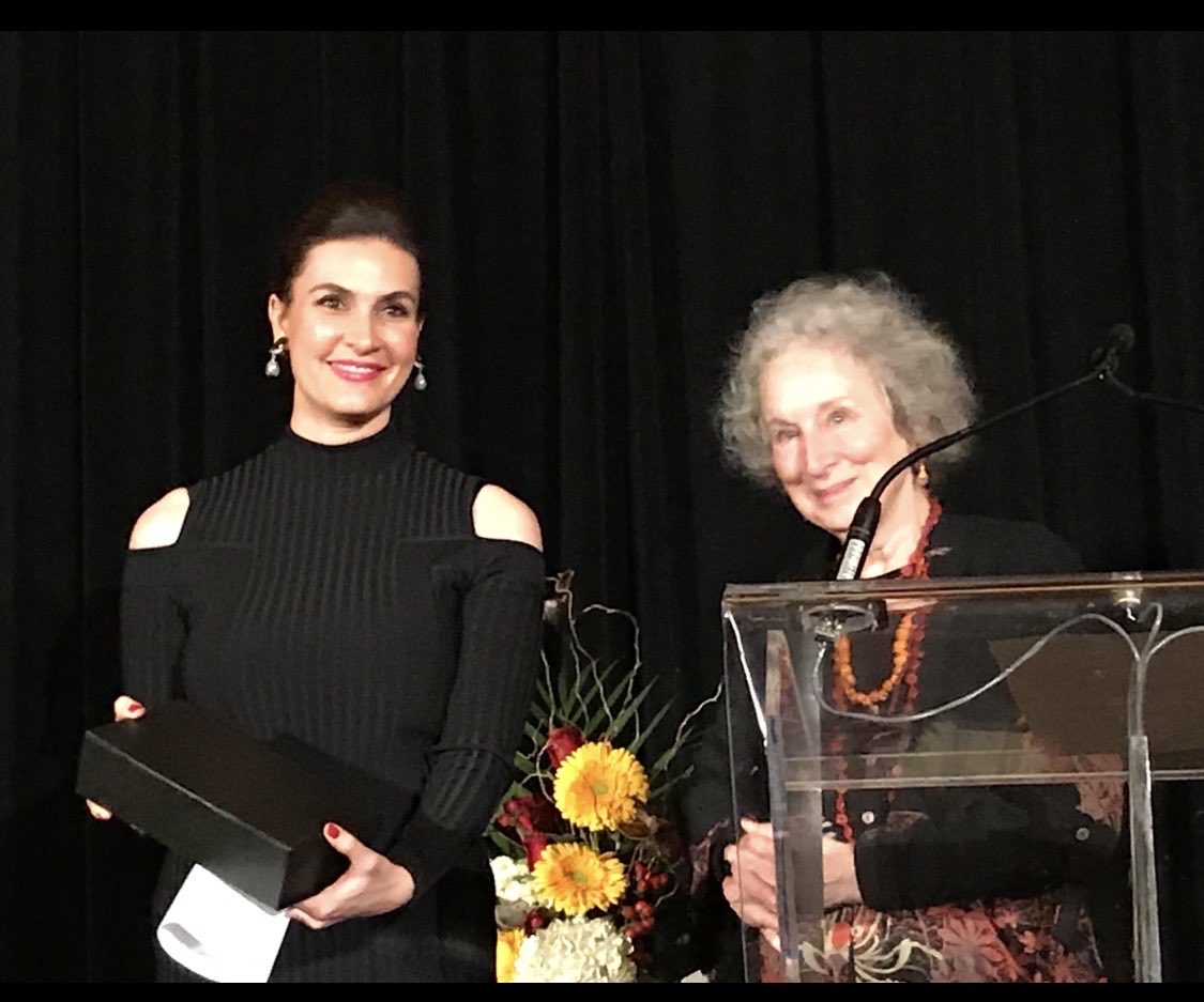 NazaninAJ's tweet photo. When I co-led Stop Child Executions @sce_now organization with @DEtebari , one of the bravest lawyers we stood with was @NasrinSotoudeh.

She did not just defend human rights, she paid for them with her freedom.

Late nights, constant pressure, years taken from her life. Arrested again and again for doing what most would be too afraid to do, defending women, children, and political prisoners in Iran.

We fought for her release alongside @AmnestyIran, @pen_int, @FrontLineHRD, @ICHRCanada 
and many other human rights organizations. 
In 2018 when she was arrested, around Nowruz, we ran a campaign asking people to place her photo on their Haft Seen tables and pressure governments to help.

This year, just a week after Nowruz; she was arrested again.

And once again, we cannot look away.

In 2019, I had the honor of accepting an award on her behalf at a @PENCanada event, with @MargaretAtwood. Sadly Iranian women are still resisting a system that echoes The Handmaid’s Tale, but this is not fiction. This is happening now.

Watch @nasrinfilm documentary by 
Jeff Kaufman. Learn her story. Share it.

And do not forget her husband, @RezaKhandan4, imprisoned for standing beside her and making buttons against forced hijab.

Even in times of war, the Iranian regime continues to turn inward, cracking down on its own people, escalating arrests, and carrying out executions.

While so many political prisoners are at risk, we mustn’t forget those who have been fighting the system for decades and have paved the way for freedom with great danger. 

https://t.co/kWuHkvfUXR