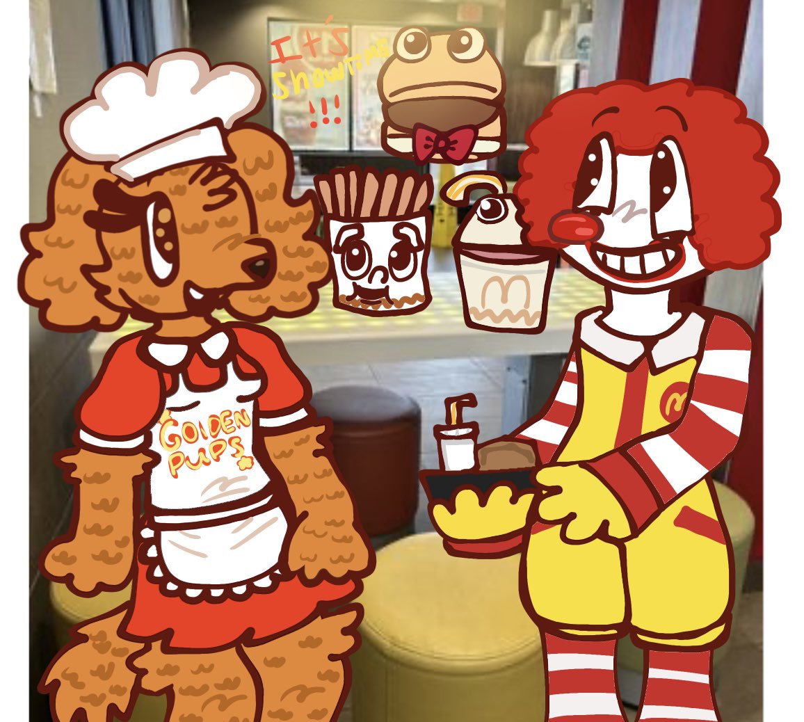 IzzyMorenoay4f's tweet image. Ronald’s food friends are putting on a show for Goldie and him! 
#mcdonalds #ronaldmcdonald #goldensmiles #goldiexronald