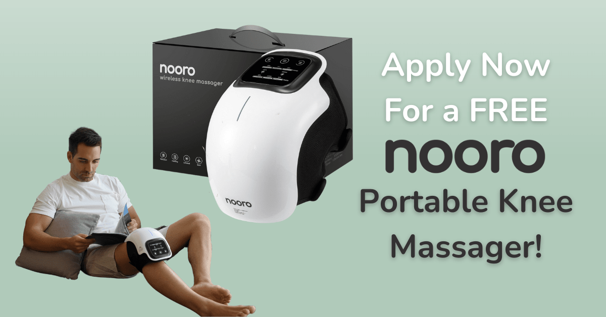 centralfreebies's tweet photo. Free Nooro Portable Knee Massager: Relieve Pain &amp; Stiffness with Red Light Therapy! : https://t.co/poMEqQzNth https://t.co/FaRbvEENWd