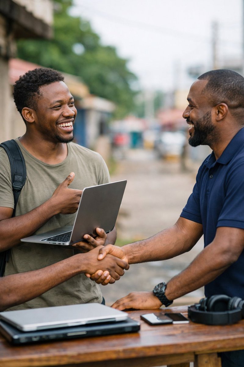 Customer: “Last price?? 😭”
Me: “You’ve asked 10 times already 💀”

I finally sold it to him sha.

Weeks later, he came back like a different person.

“Boss, I don cash out online because of that laptop!”

Now I’m thinking… maybe I should’ve increased the price instead 😂