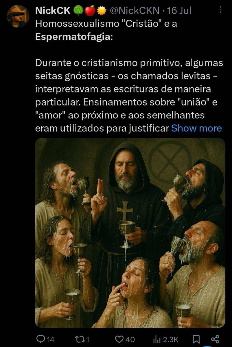 sublambx's tweet photo. Olha só que resenha hein!!!
Grande NickCK defendendo pederastia e fazendo parte de grupo nazi… https://t.co/tbCRblI6z5
