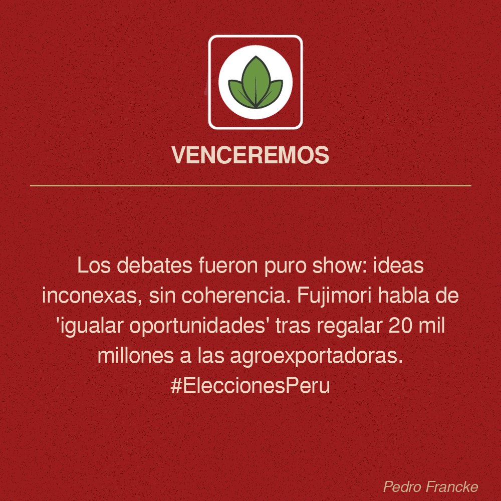 Economía Nuevo Perú / #Venceremos tweet media
