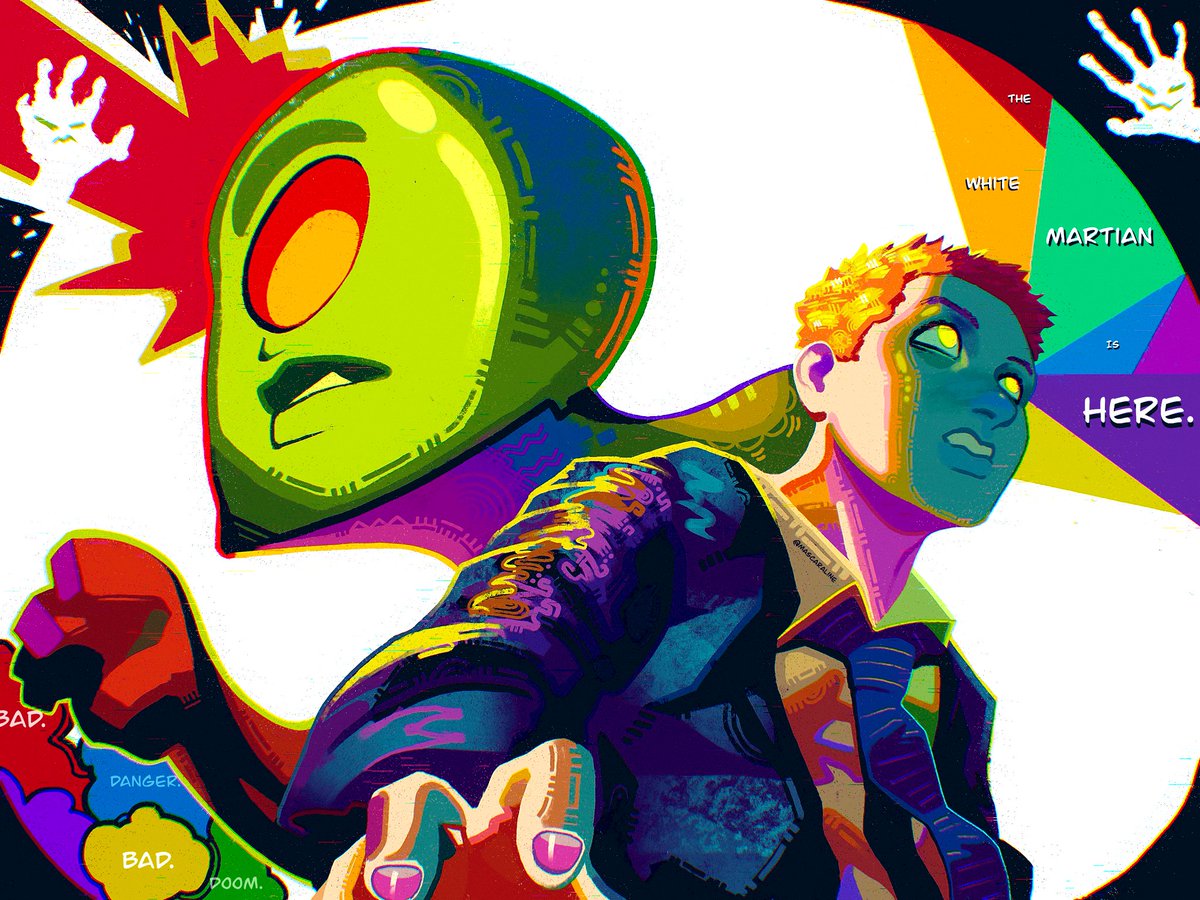 mascaraline's tweet photo. Absolute Martian Manhunter 👽 👽 

Gonna do another one of him soon https://t.co/PpwjG8dVWC