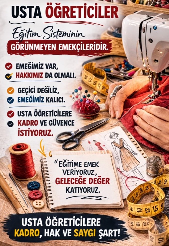 AKaya67341's tweet photo. Biz ders anlatıyoruz.
Biz hayatlara dokunuyoruz.
Biz görünmek istiyoruz.
#MEBUstaÜcretliyiGör
USTA ÜCRETLİ OMUZ OMUZA
@RTErdogan @Yusuf__Tekin @cengizmete @tcmeb @mebhbogm @TBMMresmi https://t.co/BGG9DYhnxJ
