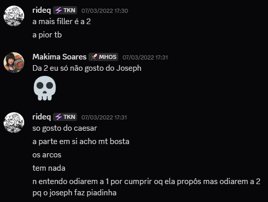 Akaizus_Senzuri's tweet photo. foda que provavelmente alguém vai dizer que ele tá seguindo alguma modinha do momento de odiar o Joseph mas desde que conheço esse cara ele tem um beef absurdo contra esse personagem #realass https://t.co/bOxbeySfwh