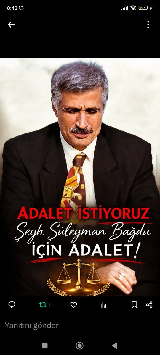 #ŞeyhSüleymanİçinAdalet
#SadeceAdaletİstiyoruz