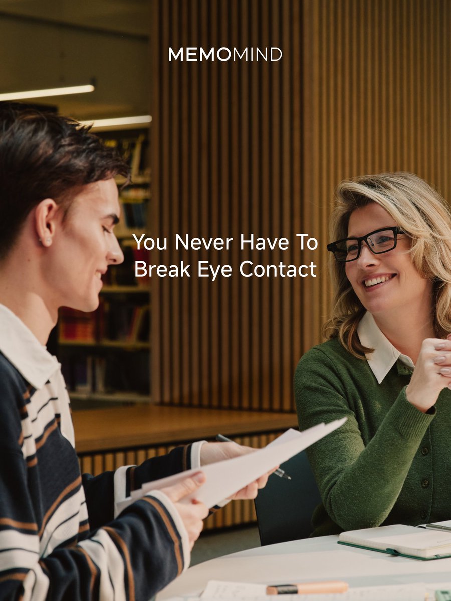MemoMindLabs's tweet photo. You're in the meeting, the conversation, the moment, and MemoMind quietly keeps track of everything else. #MemoMind #WearableAI #SmartGlasses #TechForLife https://t.co/EXH9tN8geB