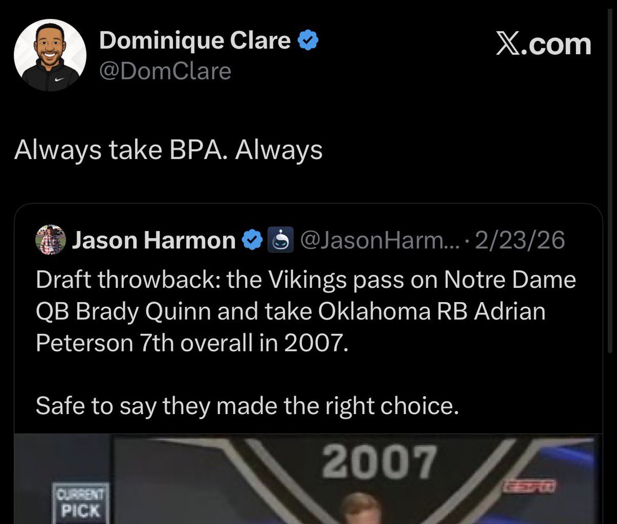 Dominique Clare tweet media