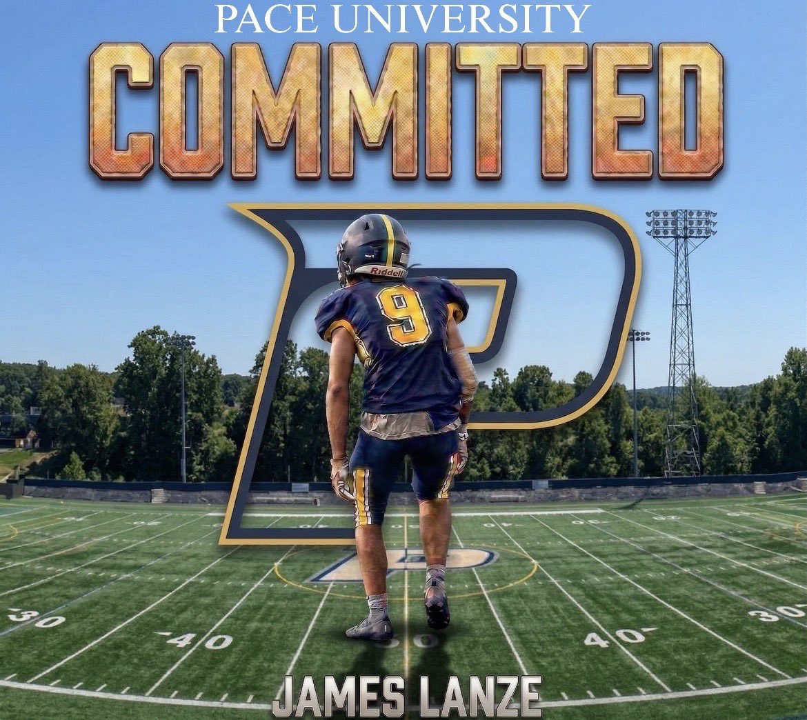 jameslanze9's tweet photo. Pace β30
I am super blessed and excited to announce I will be committing to Pace University to continue my academic and athletic career! Thank you @CoachChadWalker @CoachRodrckPlum @PaceUFootball #setternation #BUILDyOURTRAIL https://t.co/7hKyhbScEx