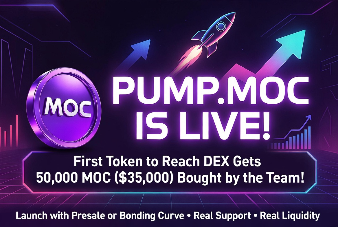 MOCBlockChain's tweet photo. π¨ 50,000 MOC ($35,000) PRIZE UP FOR GRABS! π°
PUMP.MOC IS LIVE RIGHT NOW!
Launch your MOC-20 token with Presale or Bonding Curve.
The first token that reaches the DEX gets $35,000 worth of MOC bought by the team!
This is real money. Real support. Real launch.
Donβt watch. Launch.
π https://t.co/dvLa3yCF5I
Whoβs taking the $35K prize? π
#MOCBlockchain #PUMPMOC #TokenLaunch #DeFi #Web3