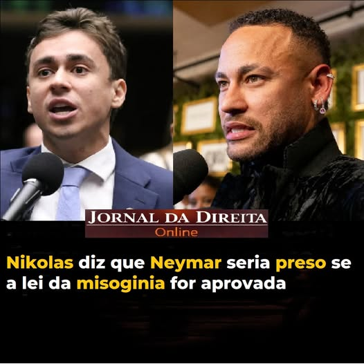 Em publicação nas redes sociais, o parlamentar chamou a proposta de “aberração” e disse que tentará barrá-la na Câmara dos Deputados.

– Se a lei da misoginia for aprovada, casos como esse levariam Neymar para a cadeia. Foi como eu disse, essa lei é uma aberração. Derrubaremos