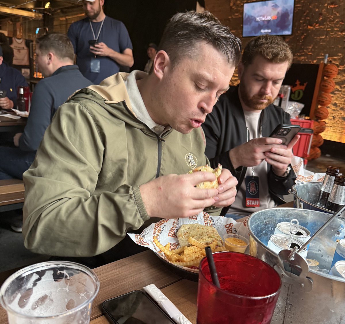 OhioTate's tweet image. Rico has elected to eat (Quesadilla Burger with Fries and a side of Southwest Ranch) before going into the games

His expectation is that the food in the suite “will not be that good”

Rico will meet Dave Portnoy and Dan Katz at 4:45pm in the hotel lobby to depart for the stadium