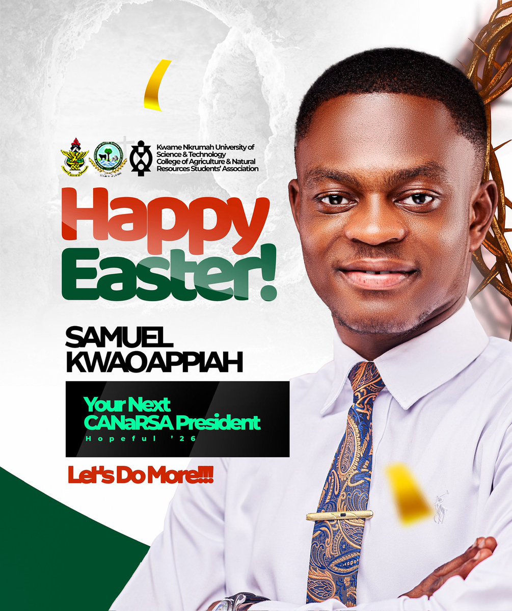 sk_appiah05's tweet image. As we celebrate this season of hope, sacrifice, and renewal, may the spirit of Easter inspire us all to rise above challenges and embrace unity, growth, and purpose.

*SAMUEL KWAO APPIAH (SK)*
#Let’sDoMore