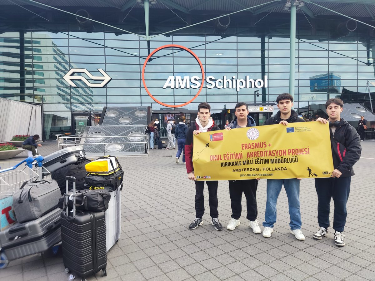 necdet_bagc's tweet photo. Kırıkkale Milli Eğitim Müdürlüğü Ar-Ge Birimince yürütülen ve Türkiye Ulusal Ajans tarafından hibelendirilen "Erasmus Okul Eğitimi Akreditasyon Projesi" kapsamında Hollanda Amsterdam'da eğitimlerini tamamlayan öğrencilerimiz döndüler. @tcmeb @TC_kkalevalilik @kirikkalemem https://t.co/42yXHNER35