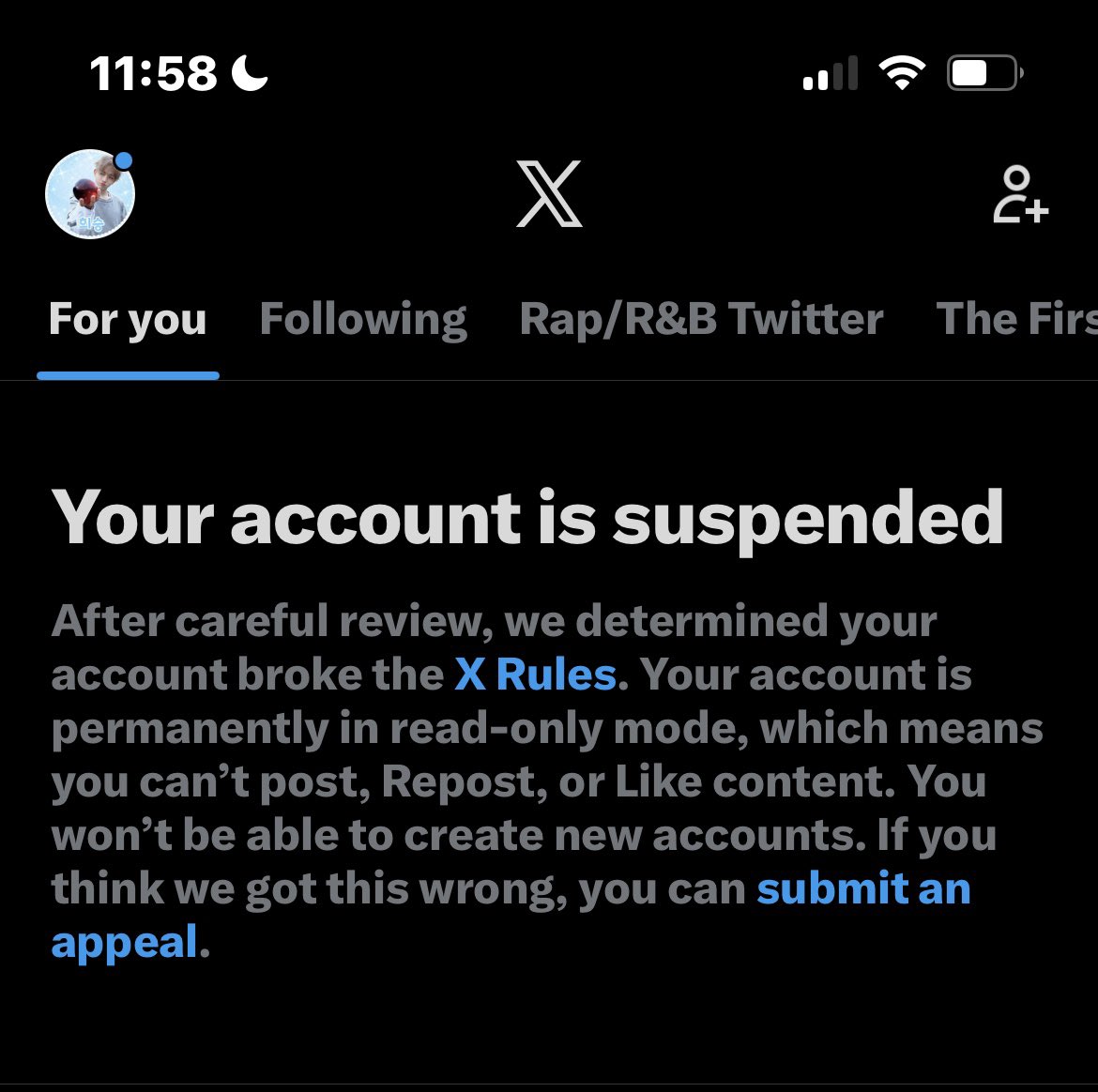 aledosenha's tweet photo. @he3back @_Adev22_ Podemos apoyarnos entres suspendidas😭💔? A mi me suspendieron mi principal hoy, abrazito a todas las q nos intentaron silenciar!!🫂

#ENGENEs_For_SevEN #HYBECannotBeTrusted https://t.co/RArx5WyR7S