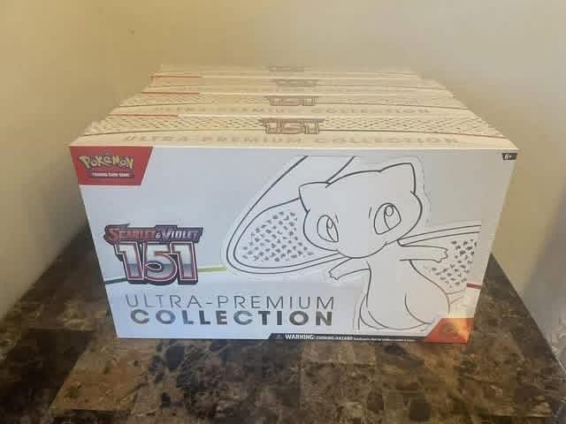 mushyguy01's tweet image. Pokémon 151 ultra premium collection factory sealed
$520 each #pokémon  #FactoryDirect #pokémoncards #pokemoncardseller #pokemoncardsfortrade #pokemoncardsforsale