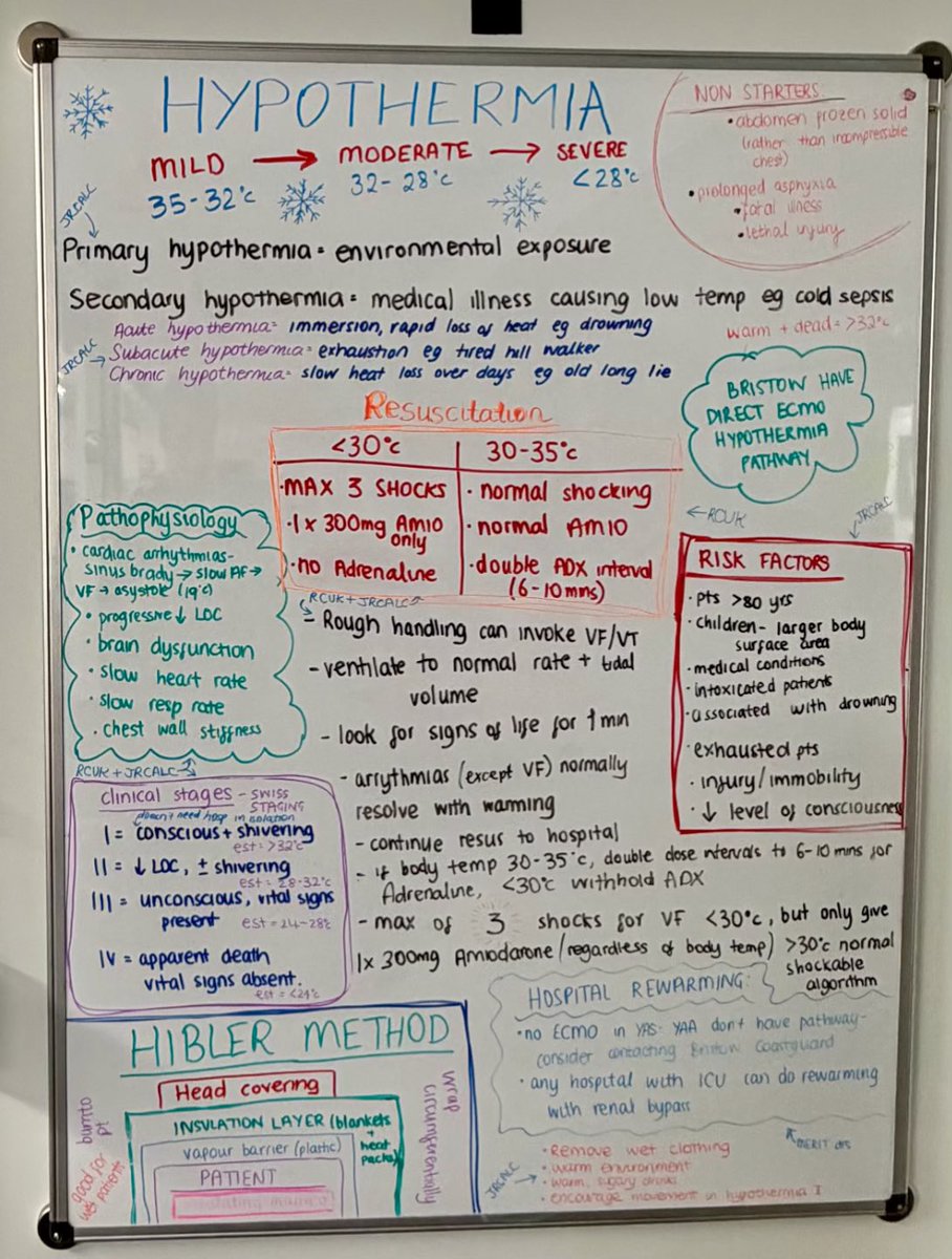 LeDyslexicMedic's tweet image. Busy day! Between jobs, we covered key topics with SPCCs &amp;amp; HART Teams: drowning, hypothermia, laryngospasm, &amp;amp; paediatric airway. 
Big thanks to @lilian_moran for the neat whiteboard! 🙌🏽👊🏽 

#medicaleducation #fy #fyp #pov #phem @YorksAmbulance #CriticalCare