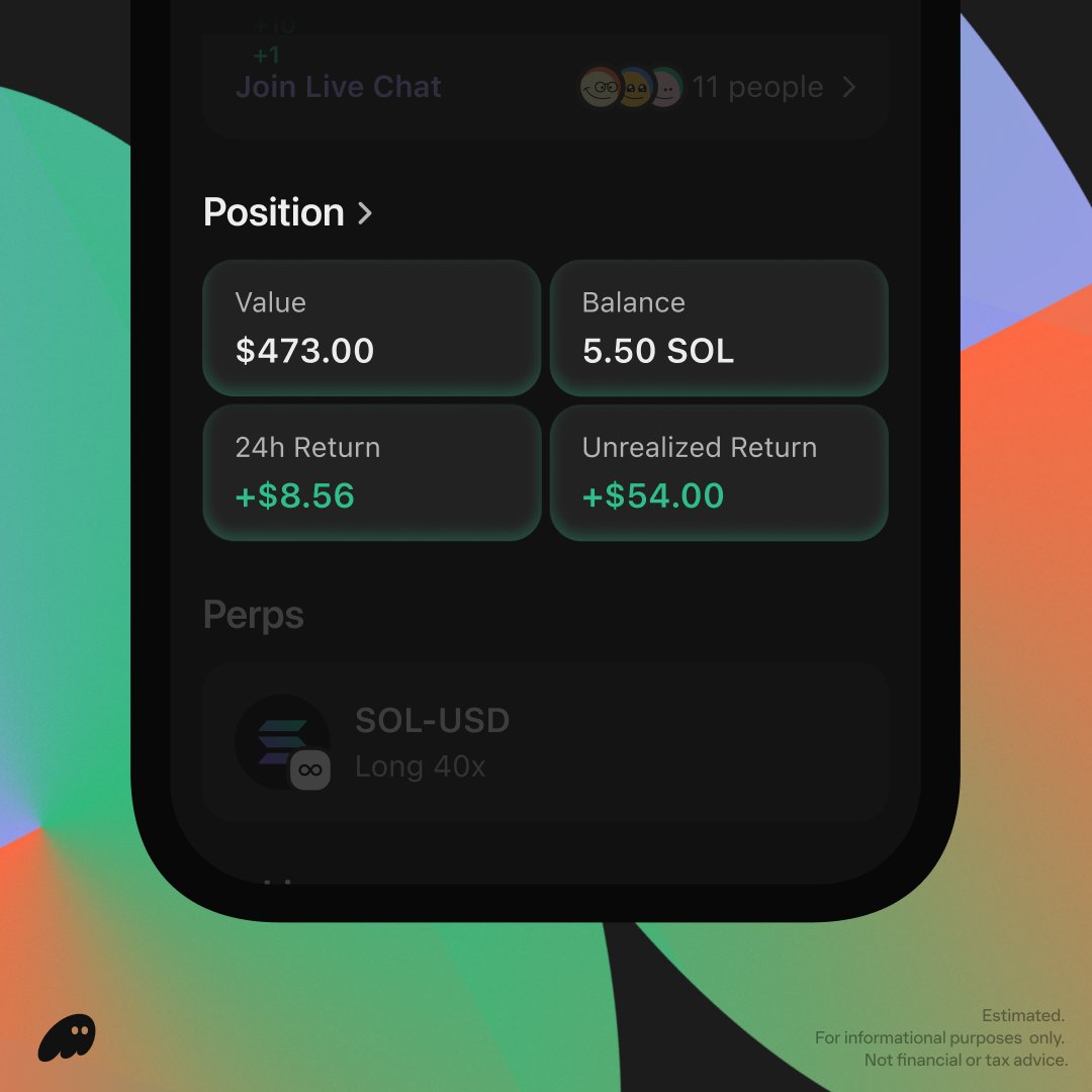 phantom's tweet photo. First, open Phantom and tap any Solana token you own.

You’ll see Unrealized Return, which shows the potential profit or loss if you were to sell your current holdings. https://t.co/v3FSDT6wtB