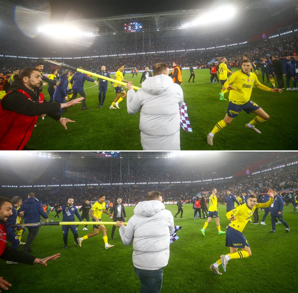 DegajSportscom's tweet photo. Fenerbahçeliler 2 sene önce aynı statta oyuncularının mızrakla kovalandığını izledi. Paleolitik Çağı'nı dakikalarca canlı canlı izledik. Bugün ise maç sonu olaylarını, Abdulkerim'in ikinci sarı kartını göstermedi bile beIN Sports. Onu bırak, maç önü pankartını bile göstermedi. 

Hayırdır, neden? Ne oldu bir anda? Senelerce neler duyduk, neler izledik? Şimdi neden değişti? Baskı ve yasakla neyi ortadan kaldıracağınızı düşünüyorsunuz? Dünyada baskıyla, zorla, sansürle neyin önüne geçilmiş? @beINSPORTS_TR @Danis_Mehmet_ @rtukkurumsal