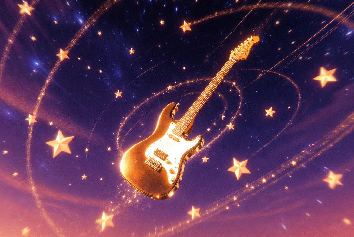 BrazenMazz2's tweet photo. This glowing guitar animation captures pure musical joy and patriotic spirit in the best way. @LUVZ737777 keeps the energy alive with these creative drops! ★@lah3309 ★@bandsmom1_no ★@MyersEilee50023  
What say you? 🎸✨ #BrazenMazz https://t.co/Nq7FhIrhJo