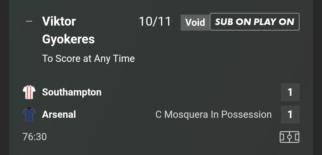 NagleGooner's tweet photo. @bet365help - why is this void, came on and scored? https://t.co/14LquX8DNh