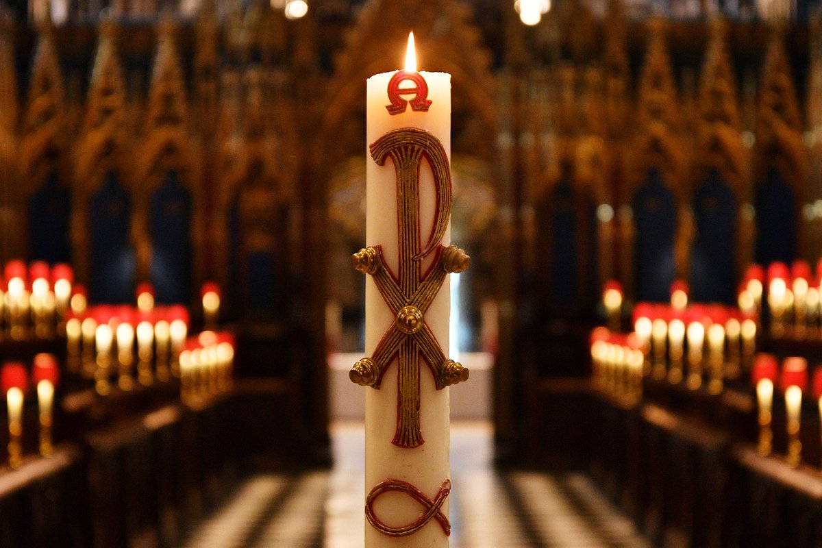 wabbey's tweet image. 'God gave us eternal life, and this life is in his Son'
1 John 5: 11

The Paschal candle, representing the light of the risen Christ, has been blessed and is burning in Westminster Abbey this Holy Saturday.

#HolyWeek #EasterEve