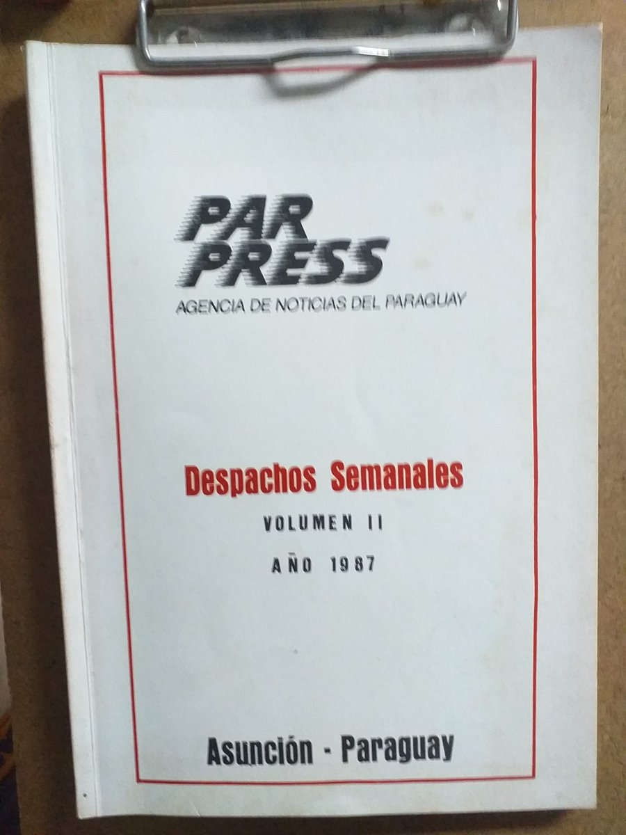 PARPRESS: DESPACHOS PERIODÍSTICOS SEMANALES
Textos sobre finales del terrorismo strossnerista de Estado, militarista y ANR. Escritos por A. González Delvalle, E. Brítez y J. L. Simón G.
