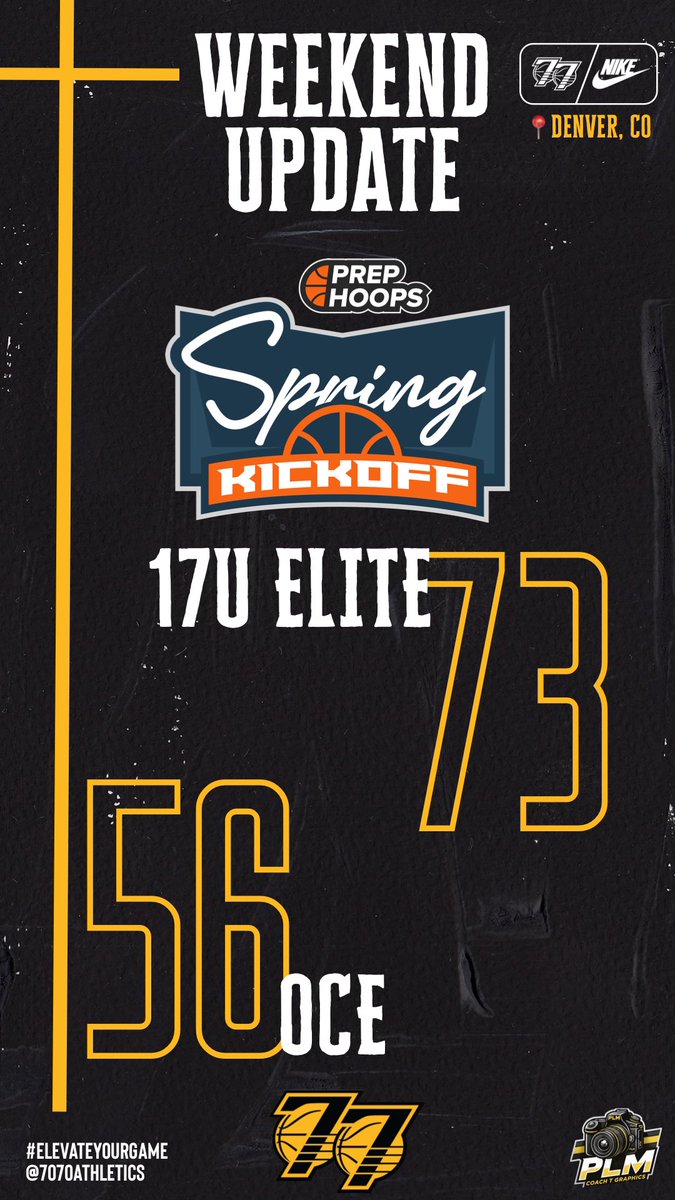 7070Athletics's tweet photo. Weekend Update from @PHCircuit #PHSpringKickOff‼️
📝 @BennyInHisBag | @bolopez18 | @PrepHoopsCO 

#ElevateYourGame | #WeComin | #The7070Difference https://t.co/JGbgRVxjHA