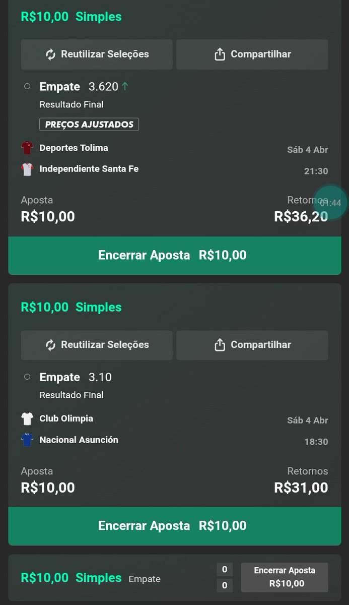 soEmpateS's tweet photo. #empates #draw #bet365 #betfair #simples #odd 2.90 #od_d 3.10 #odds 3.62 #tripla #odds 32.54 #X-491 https://t.co/hNiyrfRrPE