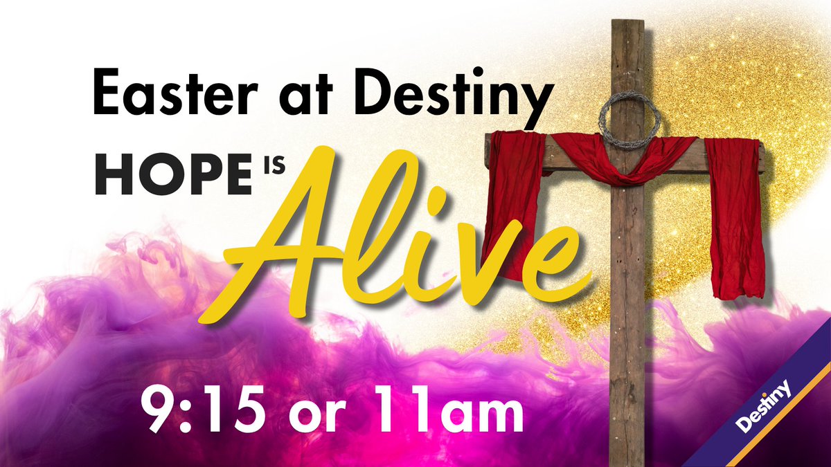 dccwakefield's tweet photo. Jesus is Risen - Hope is Alive - HAPPY EASTER
Join us Easter Sunday, 9.15 or 11am - come 30 mins before for free tea, coffee, doughnuts, facepainting.  Then celebrate the risen Jesus with vibrant praise in a special family service. All are welcome - its going to be awesome! https://t.co/fSSOvjrIx9