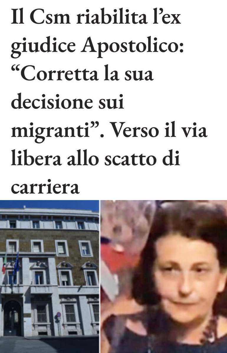 Cara <a href="/GiorgiaMeloni/">Giorgia Meloni</a>, hai capito che se fosse passato quel sì anticostituzionale e fascista,  la bravissima Giudice e mai di parte avrebbe rischiato il scatto di carriera e sarebbe stata una vera ingiustizia?
Questa si chiama meritocrazia rossa.