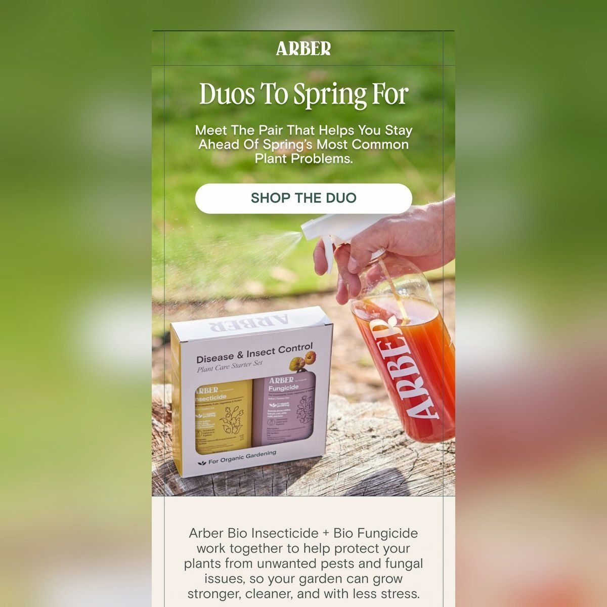 emaillove's tweet image. Pairing complementary products in one image is a savvy move! 🌿 Earthy greens &amp;amp; soft neutrals create a cohesive spring palette. Tight copy &amp;amp; great photography tell the story. Marketers can boost sales by adopting this duo-style approach. #MarketingTips #ProductPairing