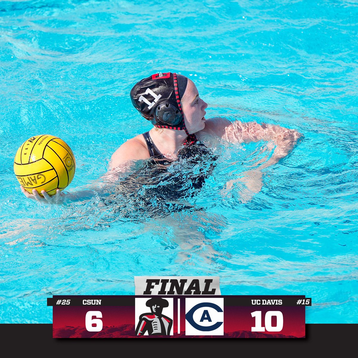 CSUNPolo's tweet photo. Final from Davis.

CSUN gives the 15th-ranked Aggies a battle but falls just short. 

Up next the Big West Championship next Friday in Long Beach. 

#GoMatadors https://t.co/bcoTwQdIwQ
