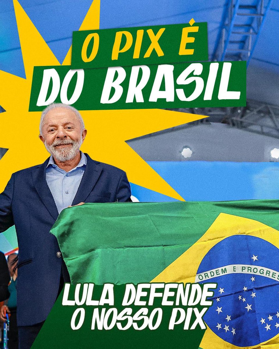 O Pix é do Brasil e segue sendo do povo 🇧🇷

Defender o Pix é defender um Brasil mais justo, moderno e pra todos 💚