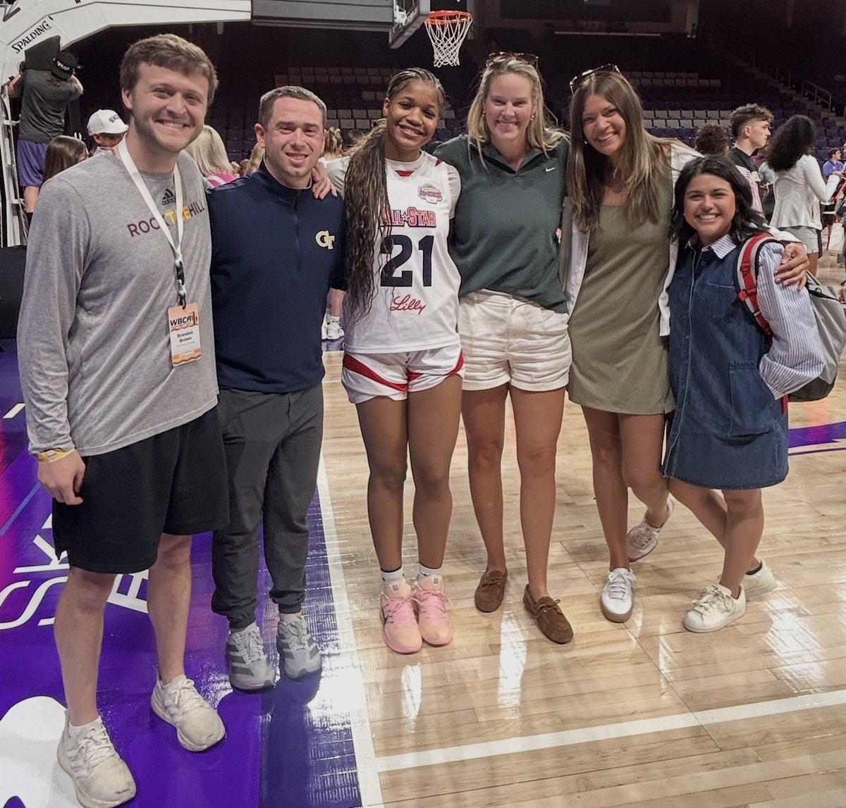 step_dunn's tweet photo. Our Georgia Tech family supporting Kara! #CollegeAllStar https://t.co/x6WdzoNWWx