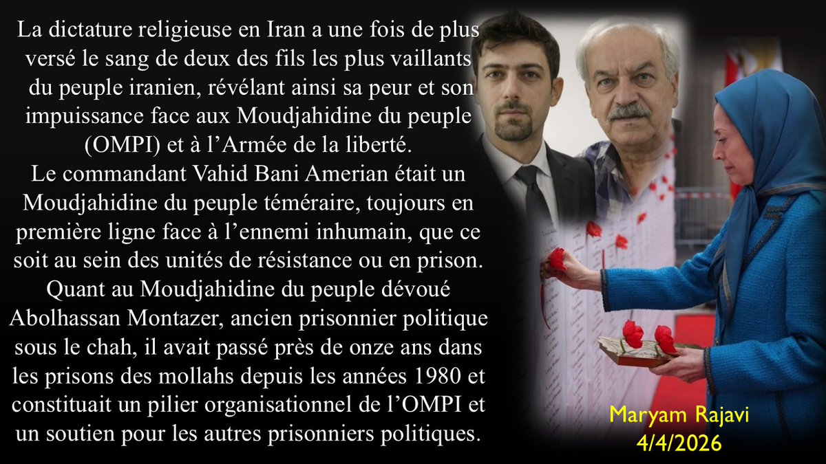 <a href="/Fr_Bechieau/">Francois Bechieau</a> <a href="/nedadiran/">Neda d’Iran</a> <a href="/Queers4Iran/">Queers & Feminists for Iran Liberation🏳️‍⚧️🏳️‍🌈</a> <a href="/wais_global/">WE ARE IRANIAN STUDENTS</a> <a href="/AssoHoma/">Association Homa</a> <a href="/Iranjustice1401/">Iran Justice</a> <a href="/RadioFarda_Eng/">Radio Farda</a> <a href="/RFI/">RFI</a> <a href="/RFI_Fa/">ار.اف.ای / RFI فارسی</a> <a href="/RassouliSoheil/">Soheil Rassouli</a> <a href="/JeanCouthures/">Jean Couthures</a> .<a href="/Maryam_Rajavi/">Maryam Rajavi</a> call on the international community to condemn the ongoing spree of executions in #Iran and urge the.<a href="/UN/">United Nations</a> Security Council to address this issue.
#StopExecutionInIran