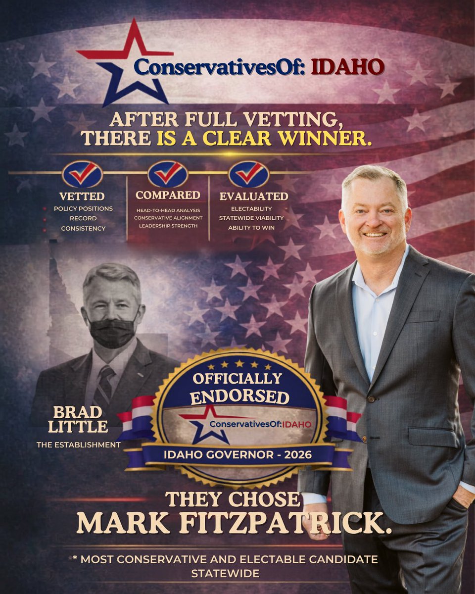 Mark Fitzpatrick 4 Idaho Governor 🇺🇸 tweet media