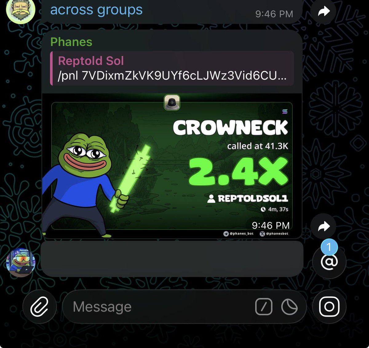 2.4x gain on my call $CROWNECK
Call on telegram group🍀👨‍🍳🖨️

7VDixmZkVK9UYf6cLJWz3Vid6CUEtC6RHNeJsfJypump

#Solanamemecoin #Solana #Earlyalphacalls #Memecoin