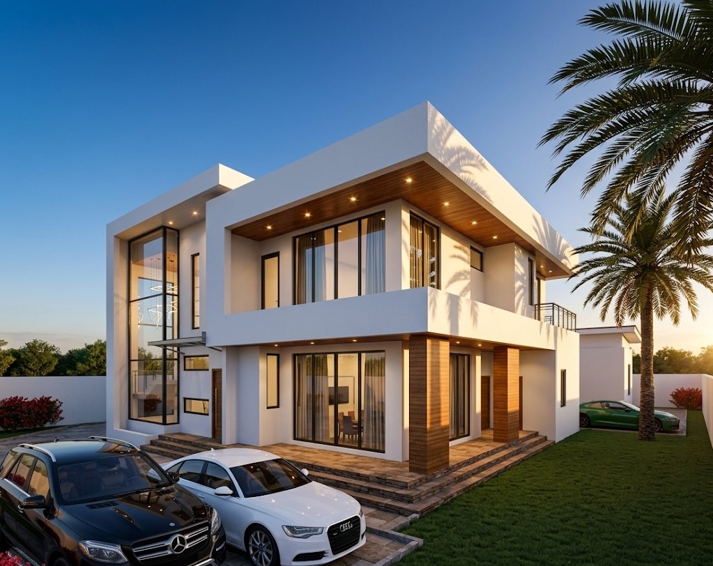 4 bedroom detached duplex 
Modeled in Revit by me

Render by you know who 🤪