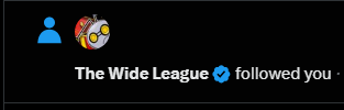 The Wide League tweet media