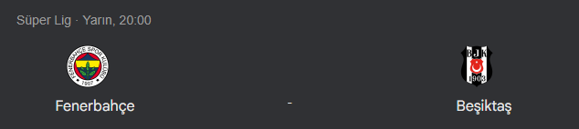 İçimden bir ses diyor ki fener beşiktaş'a kaybedecek ikinciliği trabzona kaptıracak