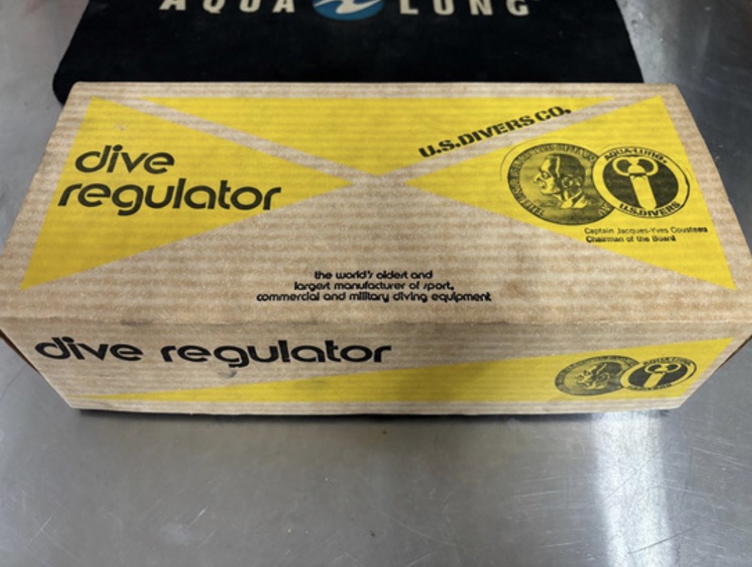 VintageScuba's tweet photo. Very excited to have uncovered and secured hundreds of NOS vintage scuba items in Europe. 

Regulators, backplates, Technisub gear, plus original tools and kits all untouched for decades. https://t.co/PxaCW6siF1 https://t.co/7EJ0K9M2uT