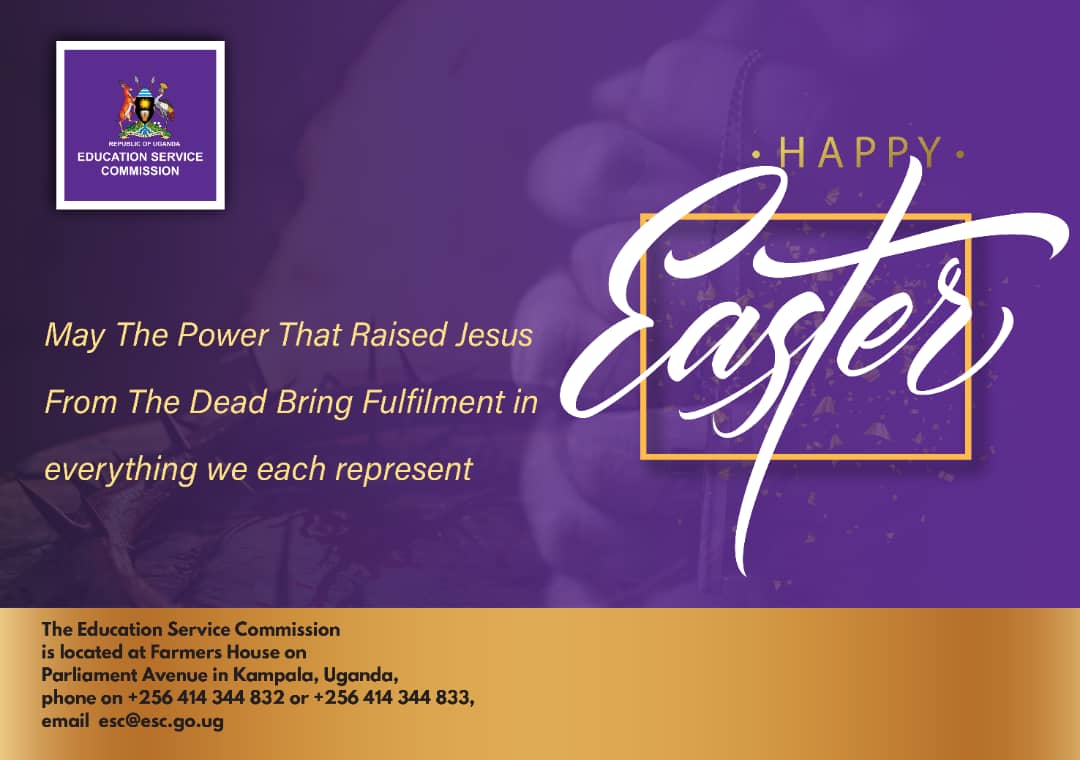 Esc_uganda's tweet photo. Happy Easter. @ps_lukwago @BukenyaLillian @Educ_SportsUg 
#ESCUgDelivers https://t.co/qa0hdhtCBD