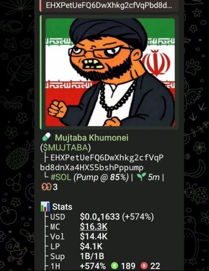 SeedSummoner's tweet photo. Called $Mujtaba at $16K MC 🚀
Early entry gem with strong upside.

CA: EHXPetUeFQ6DwXhkg2cfVqPbd8dnXa4HXS5bshPppump
TG: https://t.co/s4wp1f1jsn

#memecoin #Solana https://t.co/WyCqDX2aYw