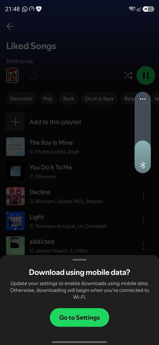 Jessasaurus117's tweet photo. @SpotifyCares Mobile data is off! Not using any vpns or ad blockers, logged out and back in twice https://t.co/bJzglAXIMM